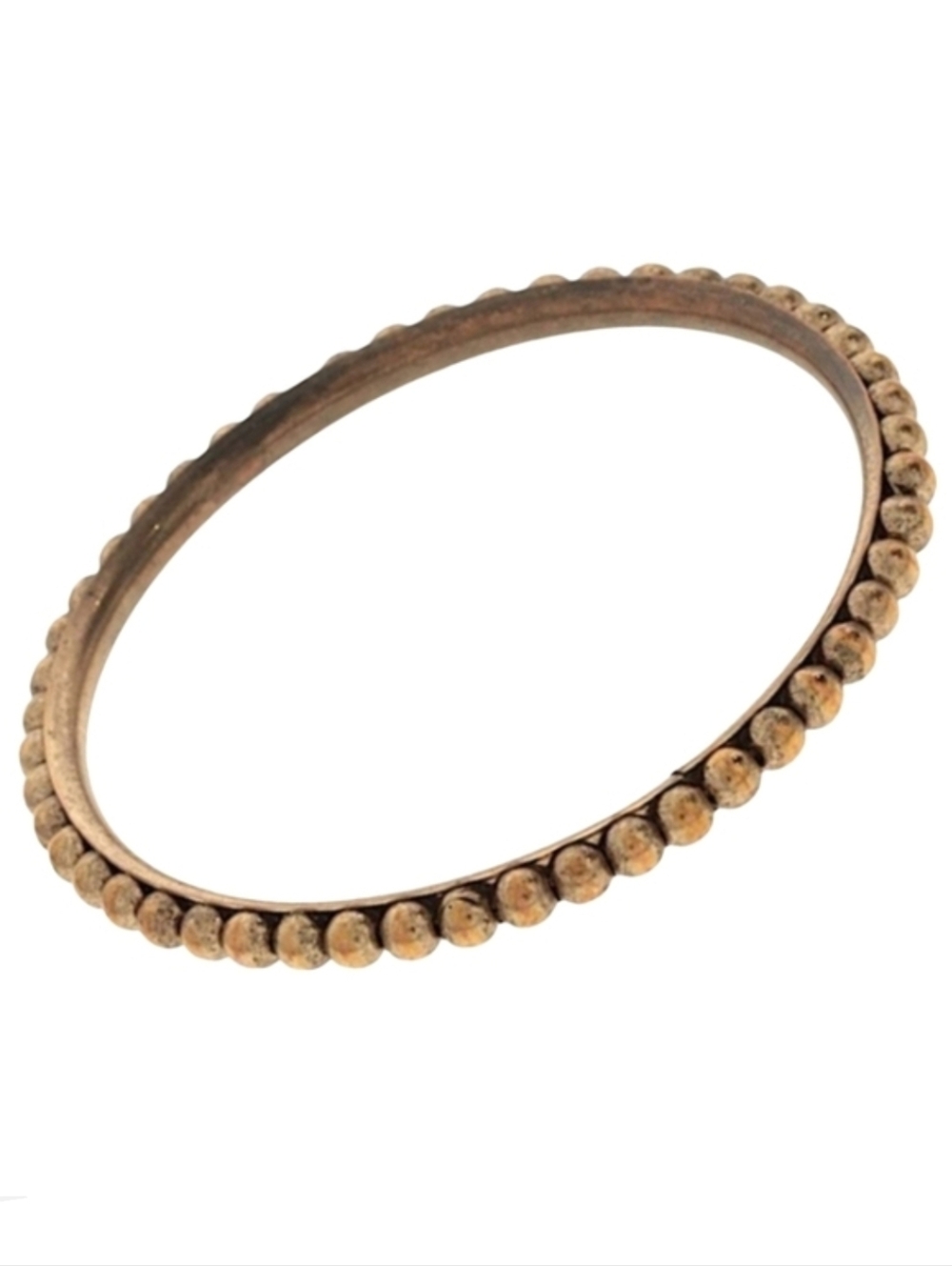 Bohemian Brass Beaded Bangle Bracelet India Vintage Style Stackable Bellydance